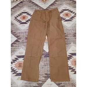 Carhartt USA B01 BRN Mens 38x35 Duck Canvas Double Knee Carpenter Pants Brown
